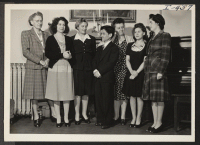 [recto] Shown here is the staff of the International Institute, Buffalo, New York. They are, from left to right: Miss Leocadia ...