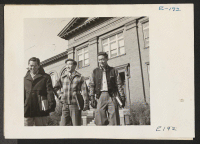 [recto] Former California University students of Japanese ancestry who are completing their studies at the University of Nebraska. (L to R) ...
