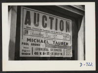 [recto] An Auction Sale was held at this nursery at 3527 S. Western Los Angeles, California, of the stock fixtures and equipment. The owners, who are of Japanese ancestry, are now in a relocation center. ;  Photographer: Stewart, Francis ;  Los Angeles, Calif
