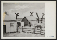 [recto] Lonely Country. A third prize winner at an art exhibit recently held at Cambridge, Massachusetts, under the sponsorship of the Friends Meeting there. ARTIST: Y. Tsuruda, Granada Relocation Center, Amache, Colorado. ;  Cambridge, Massachusetts.