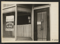 [recto] San Francisco, California (Post Street)--Businesses operated by people of Japanese ancestry were closed upon receiving evacuation orders. ;  Photographer: Lange, Dorothea ;  San Francisco, California.