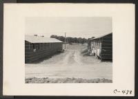 [recto] Sacramento, Calif.--View of barracks in block 2 during first week of occupancy of this Center. The entire Japanese population of ...