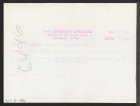 [verso] Social given by Omaha Y.M.C.A. for the evacuees. Entertainment hour. Violinist, Theodore Kanamine, age 14. Accompanist, Mrs. Walter N. Parmeter. ;  Photographer: Okano, Tom K. ;  Kansas City, Missouri.