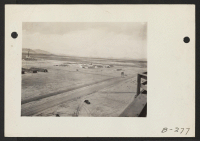 [recto] A panorama view of the Central Utah Relocation Center, taken from the water tower. ;  Photographer: Stewart, Francis ;  Topaz, Utah.