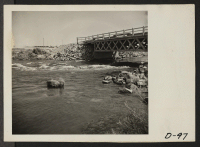 [recto] Eden, Idaho--A view of the Twin Falls North Side Canal which borders this War Relocation Authority center. ;  Photographer: Stewart, Francis ;  Hunt, Idaho.