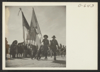 [recto] Members of the boy scout troop who participated in the Harvest Festival Parade held at this center on Thanksgiving day. ;  Photographer: Stewart, Francis ;  Rivers, Arizona.