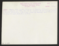 [verso] Lieut. Col. Gordon Singles of Denver, Colorado and a West Point graduate of 1931, who is in command of the famous 100th Infantry Battalion, which was cited by General Mark Clark for bravery in post-invasion action. ;  Denver, Colorado.