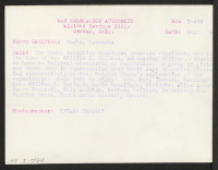 [verso] The Omaha Reception Committee (evacuee committee) met at the home of Mr. William K. Holland, Relocation Officer, recently to have ...