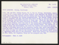 [verso] Mr. and Mrs. Julian Piazzo, Rt. 2, Box 44, Gilroy, California, owners and operators of a large ranch and prune ...