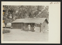 [recto] Views of old farm house on Central Utah Project, taken over by young people's six groups as summer camp. . . . . . . .six miles from Topaz. ;  Photographer: Bankson, Russell A. ;  Topaz, Utah.