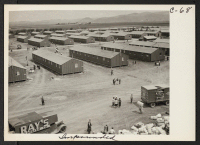 [recto] Panorama of Salinas Assembly Center. Persons of Japanese ancestry, evacuated from coastal areas, were held first in assembly centers before being assigned to relocation centers further inland. ;  Photographer: Albers, Clem ;  Salinas, California.