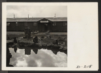 [recto] View of the Administration building at this relocation center. ;  Photographer: Stewart, Francis ;  Newell, California.