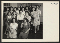 [recto] A group of the hostesses at the Washington USO for Nisei servicemen and their guests. The USO is run by ...