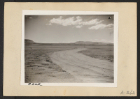 [recto] Tule Lake, Newell, Calif.--Site on which a War Relocation Authority center is to be constructed for the housing of 10,000 evacuees of Japanese ancestry for the duration. ;  Photographer: Albers, Clem ;  Newell, California.