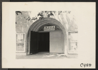 [recto] Woodland, Yolo Co., Calif.--Entrance to American Legion Hall, now used by WCCA. Here persons of Japanese ancestry come to receive ...
