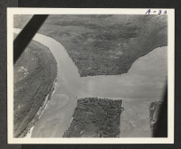 [recto] Aerial shot. Colorado River west of Poston. ;  Poston, Arizona.