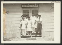 [recto] Members of the Amache dental staff. ;  Photographer: McClelland, Joe ;  Amache, Colorado.