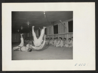 [recto] A Judo class. Lessons are held every afternoon and evening at this relocation center. ;  Photographer: Parker, Tom ;  McGehee, Arkansas.