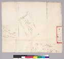 Tract of land situated near the Mission San Gabriel in the County of Los Angeles, California : containing 21.34 acres of land occupied & claimed by Capt. Dorsey under title of Lugardo Aguilar / surveyed January 21, 1856 by G. Hansen, Deputy County Surveyor of Los Angeles County.