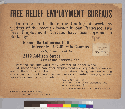 Free Relief Employment Bureaus