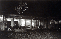 Exterior: living room at night