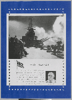 [Protecting the freedom of the seas; Arabic text; image on the deck of the U.S. Navy battleship North Carolina.]