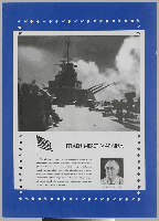 Pitaen meret vapaina [Protecting the freedom of the seas; image on the deck of the U.S. Navy battleship North Carolina.]