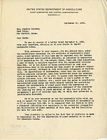 Letter from N. Rex Hunt, US Dept of Agriculture
