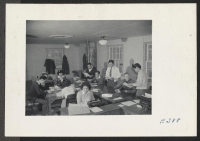 [recto] A section of the office staff at the Rohwer center. ;  Photographer: Parker, Tom ;  McGehee, Arkansas.