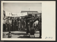 [recto] One of the posters at the Gila project, where a Harvest Festival was held on Thanksgiving day. ;  Photographer: Stewart, Francis ;  Rivers, Arizona.
