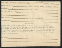 [verso] Grandfather of 64 who came to the United States from Japan at the age of 19. He now lives with ...