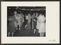 [recto] A view at a dance given at Camp #2 to celebrate the Harvest Festival which was held at this camp on Thanksgiving day. ;  Photographer: Stewart, Francis ;  Rivers, Arizona.
