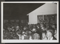[recto] Send off--front of the mess hall. ;  Rivers, Arizona.