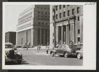 [recto] Modern architecture as seen in the Civil Courts Building and Custom House in St. Louis, Missouri. ;  Photographer: Mace, Charles E. ;  St. Louis, Missouri.