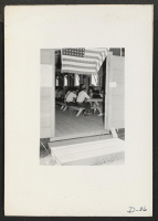 [recto] Tule Lake, Newell, Calif.--A view of Selective Service registration headquarters where 420 youths of 18 to 20 signed up in the latest draft registration. ;  Photographer: Stewart, Francis ;  Newell, California.