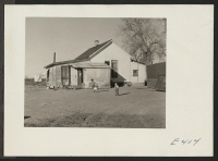 [recto] A typical house provided for volunteer beet workers of Japanese ancestry at Colorado beet farms near Keensburg, Colorado. ;  Photographer: Parker, Tom ;  Keensburg, Colorado.