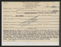 [verso] Sergeant George T. Davis, a member of the special recruiting team sent to the Granada Relocation Center to recruit volunteers ...