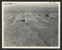[recto] Aerial view of town of Parker, Arizona. ;  Poston, Arizona.
