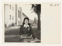 [recto] Thelma Takeda is the first Nisei student to return to San Jose State College. Thelma is a Junior in Commerce ...