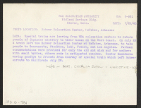 [verso] Special trains are leaving from WRA relocation centers to return people of Japanese ancestry to their homes on the West ...