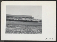 [recto] A group picture of all the wardens at this War Relocation Authority center. ;  Photographer: Stewart, Francis ;  Newell, California.