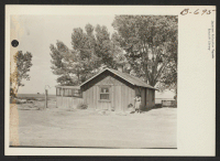 [recto] Views of old farm house on Central Utah Project, taken over by young people's six groups as summer camp----six miles from Topaz. ;  Photographer: Bankson, Russell A. ;  Topaz, Utah.