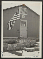 [recto] Amache District Headquarters, Boy Scouts of America, Granada Relocation Center. ;  Photographer: McClelland, Joe ;  Amache, Colorado.