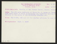 [verso] Closing of the Jerome Center, Denson, Arkansas. The all male residents of block no. 1, known as Bachelor Row, were ...