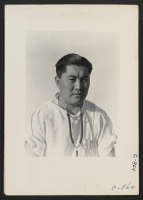 [recto] Manzanar, Calif.--Dr. James Goto, Medical Director of Japanese ancestry, in charge of all medical work at this War Relocation Authority center. He has had six years of experience as House Surgeon in the Los Angeles General Hospital, prior to evacuation.