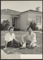 [recto] Mr. and Mrs. Fred Inouye, well known San Jose couple who recently relocated at the old stand from Heart Mountain, ...