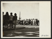 [recto] Sunrise services (Christian) which were held at this center Thanksgiving day. ;  Photographer: Stewart, Francis ;  Rivers, Arizona.