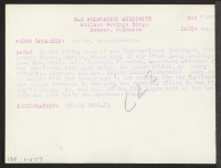 [verso] In the living room of the International Institute, 190 Beacon Street, Boston, where many of the Nisei group meetings have ...