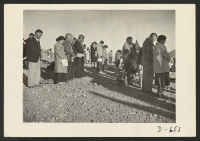 [recto] Sunrise services (Christian), which were held at this center Thanksgiving day. ;  Photographer: Stewart, Francis ;  Rivers, Arizona.