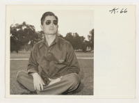 [recto] Corporal Minoru Yoshida, 100th Infantry Battalion--the most decorated unit in the United States Army--got into this war early. He was ...